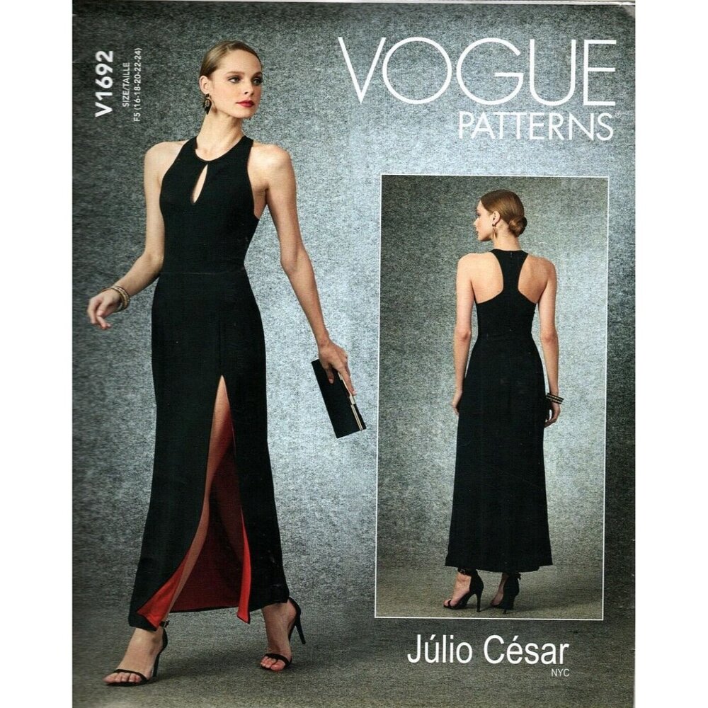 Vogue V1692 Misses 16 to 24 Julio Cesar Special Occasion Dress Sewing Pattern